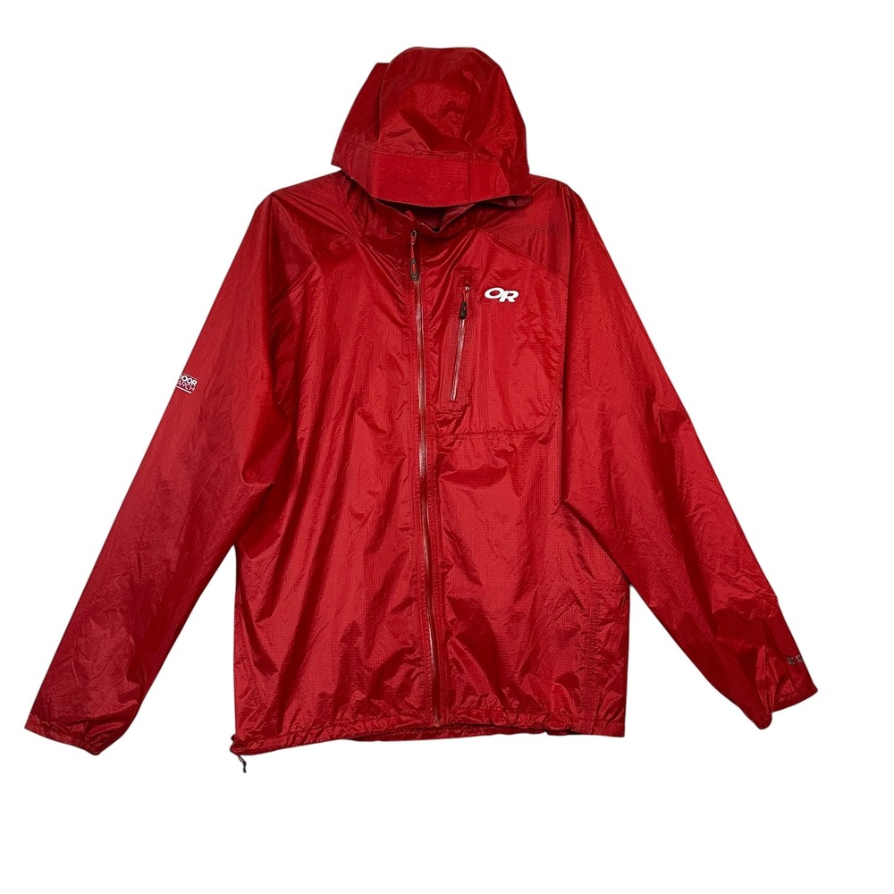 Outdoor Research Mens L Jacket Helium II Lightweight Shell Pertex Shield Red